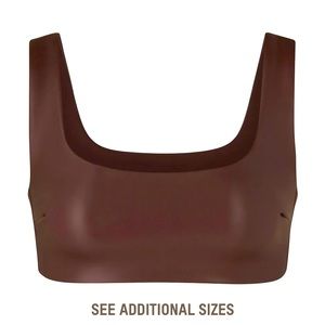 Skims cocoa leather bralette